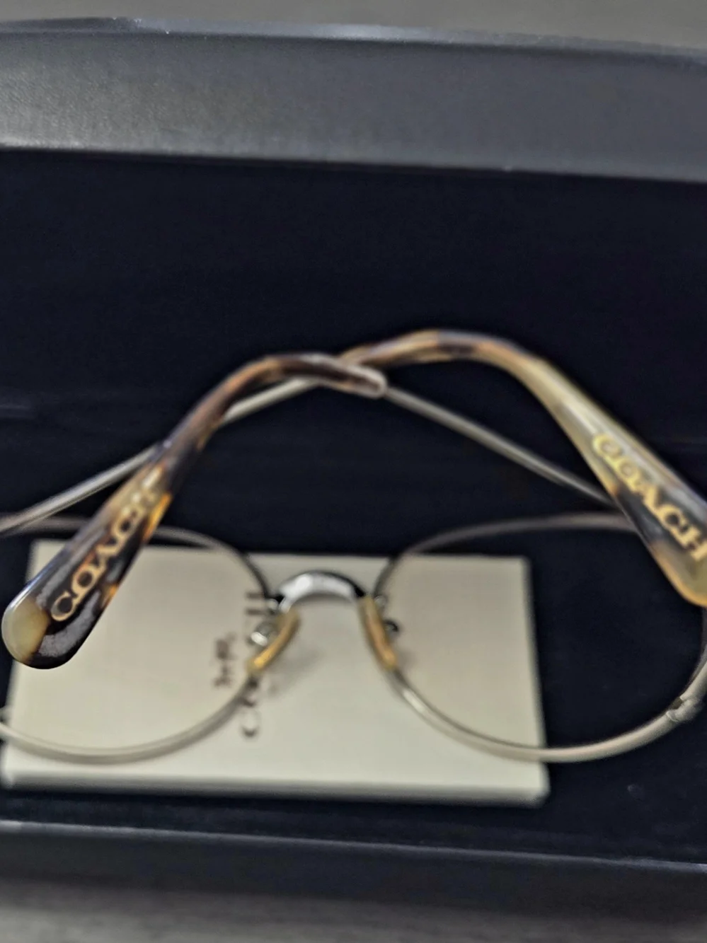 Coach Vintage Looking Silver Eyeglass Frames